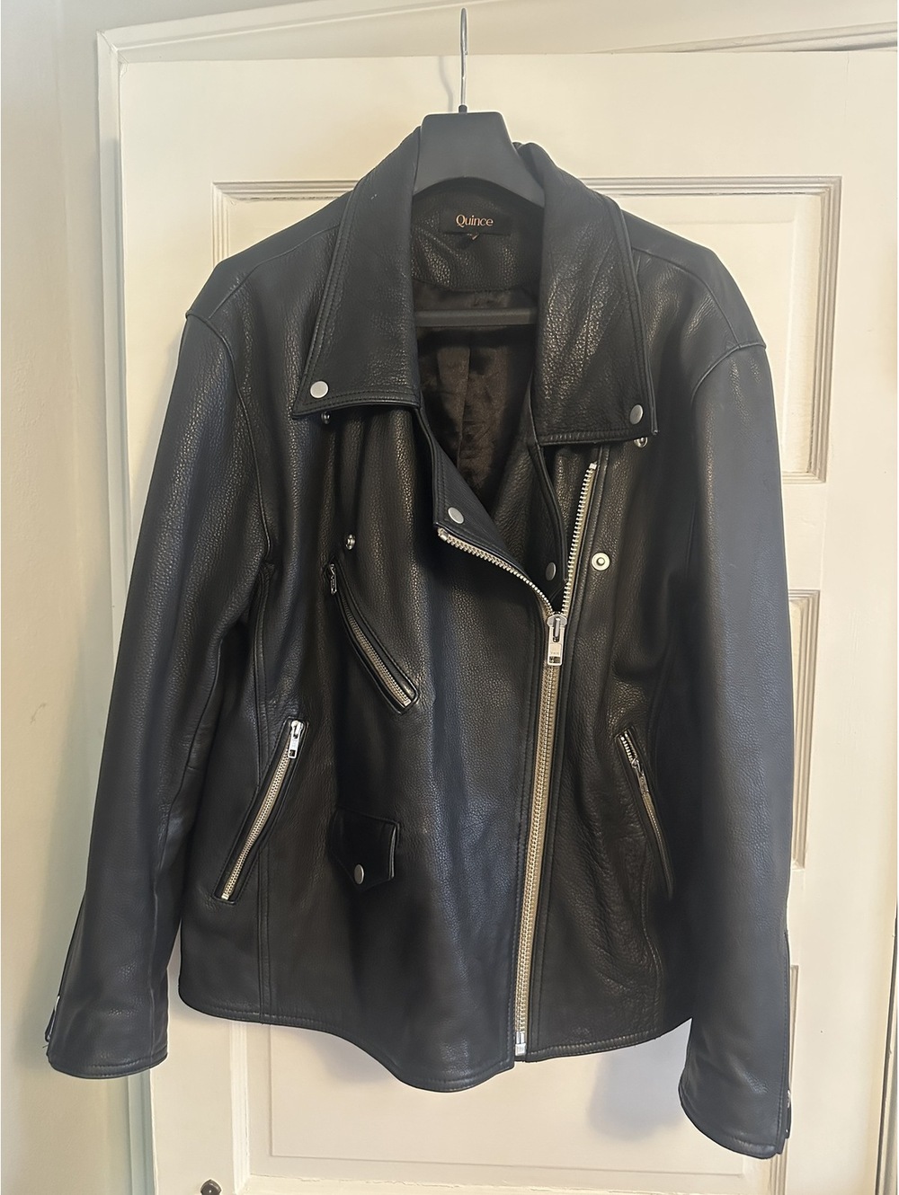 Quince Leather Biker Jacket XL - Picture 2 of 2